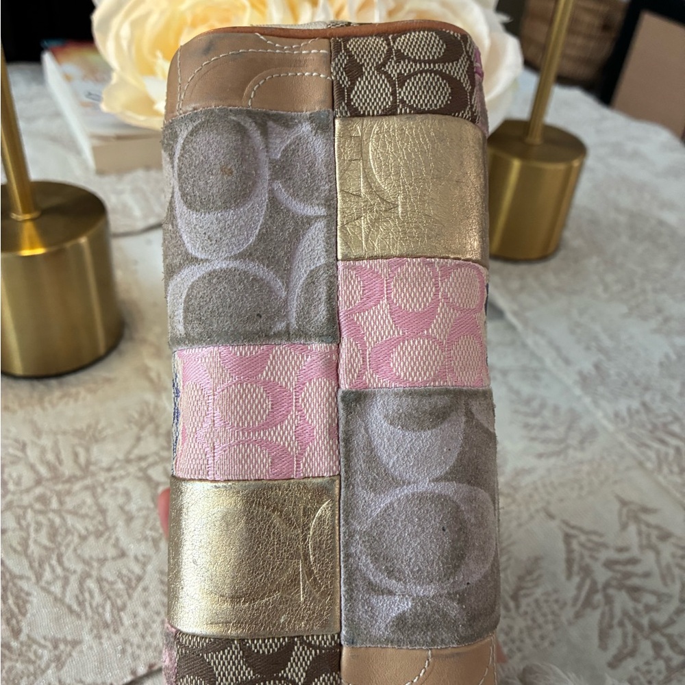 Authentic Coach Patchwork Cosmetic Bag - Style F1… - image 6